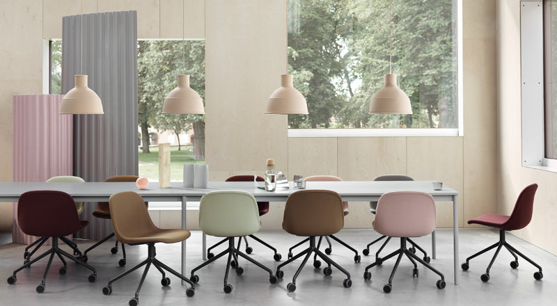 Muuto Unfold Pendant vibrant colors professional workspace lighting