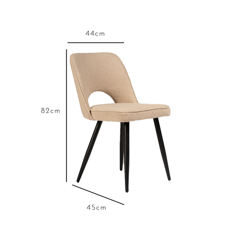 Dolly Boucle Dining Chair - Set Of 2 - Laura James