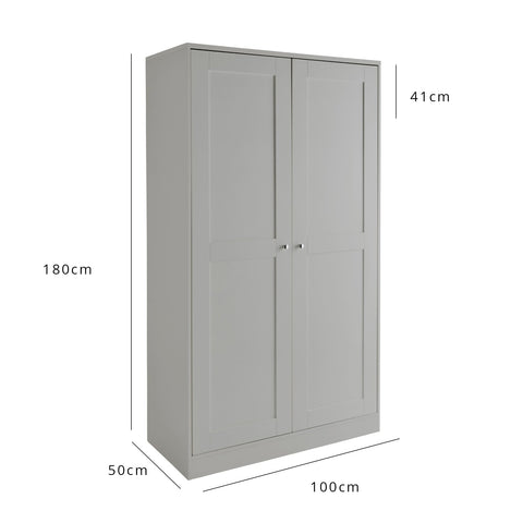 Stevie Shaker Style Wardrobe Grey - Laura James
