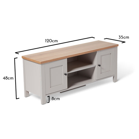 Bampton Stone Grey TV Unit - Laura James