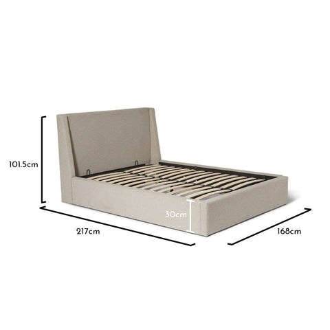 Otto Grey King Size Ottoman Storage Bed - Laura James