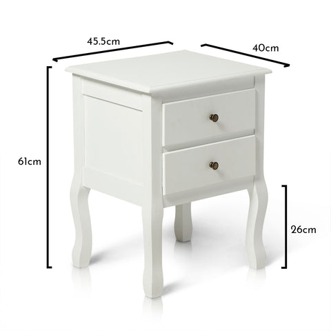 Capri Ivory Bedside Table - Laura James