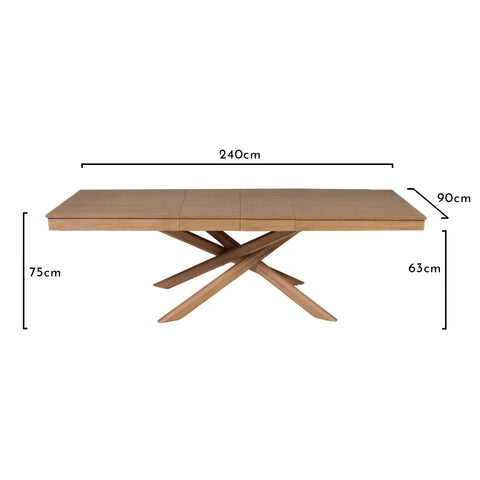 Amelia Oak Extendable Dining Table