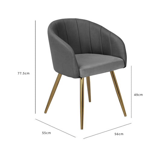 Duri dark grey office chair