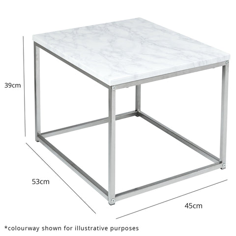 jay side table marble and black