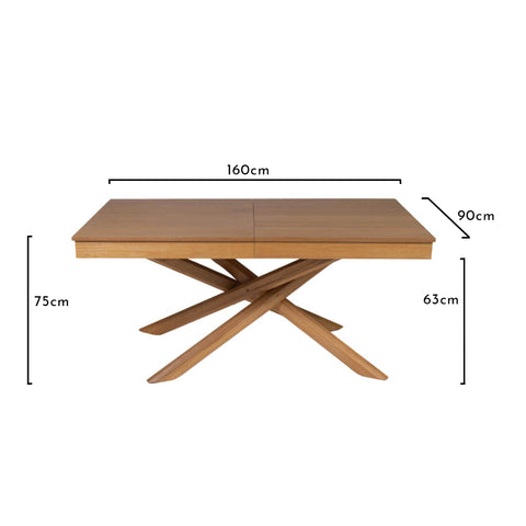 Amelia Oak Extendable Dining Table